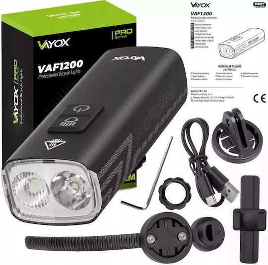 Vayox BX16161 Επαναφορτιζόμενο Εμπρόσθιο Φως Ποδηλάτου