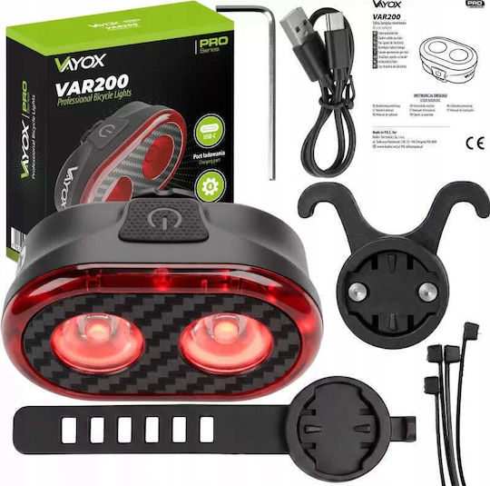 Vayox BX16159 Rechargeable Rear Bicycle Light