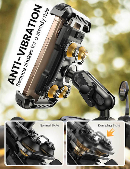 Lamicall Bcsp04 Anti-Vibration Phone Mount Handlebar Bicycle Metal Extension Arm