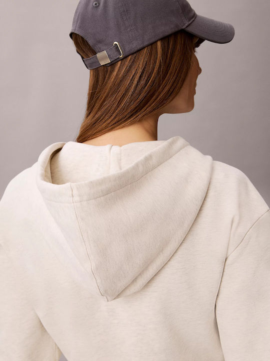 Logo Изрязанa Дамска Жилетка Суитшърт Худи Vanilla Heather