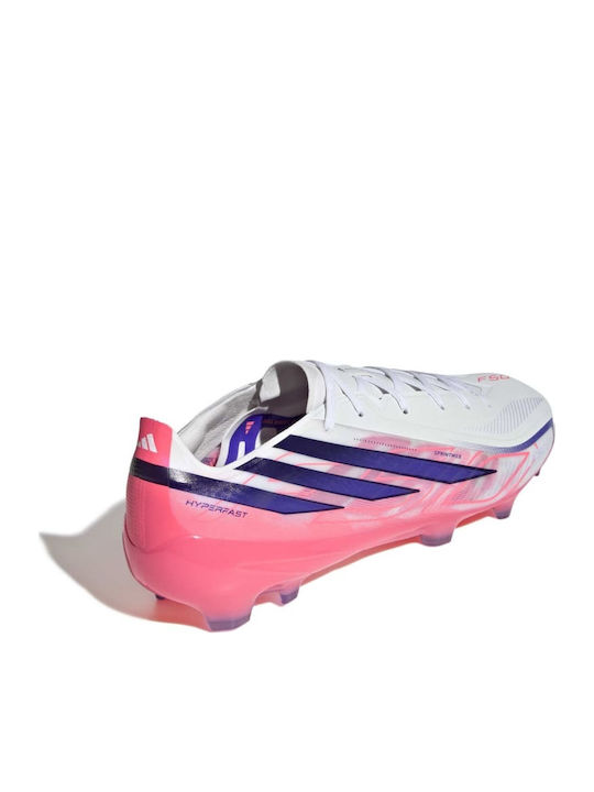 adidas F50 Hyperfast Pro FG Football Shoes with White Cleats