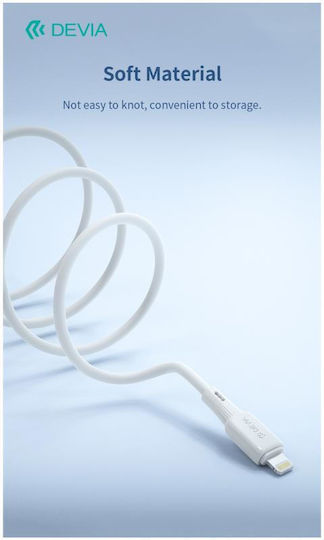 Devia USB-A zu Lightning Kabel Weiß 1m 0043319