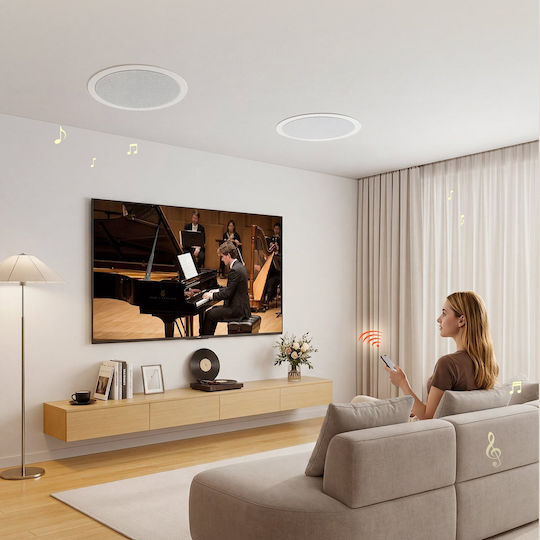 Vevor Εντοιχιζόμενα Ηχεία 150W (Ζεύγος) Λευκά