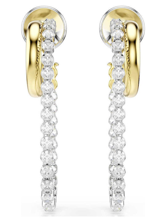 Swarovski Σκουλαρίκια Επιχρυσωμένα με Πέτρες Swarovski Σκουλαρίκια Επιχρυσωμένα με Πέτρες