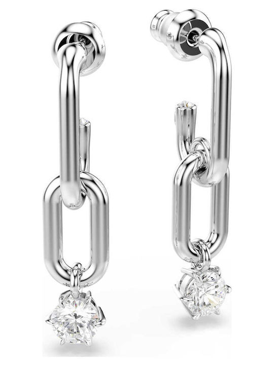 Swarovski Σκουλαρίκια Επιχρυσωμένα με Πέτρες