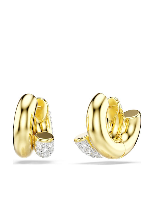Swarovski Σκουλαρίκια Επιχρυσωμένα με Πέτρες