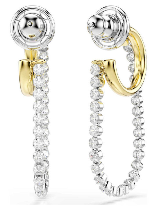 Swarovski Σκουλαρίκια Επιχρυσωμένα με Πέτρες