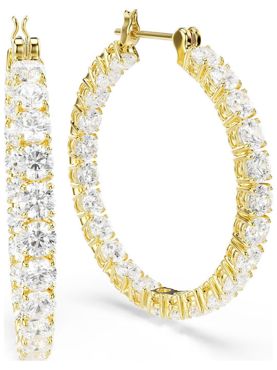 Swarovski Gold Plated Earrings with Stones
