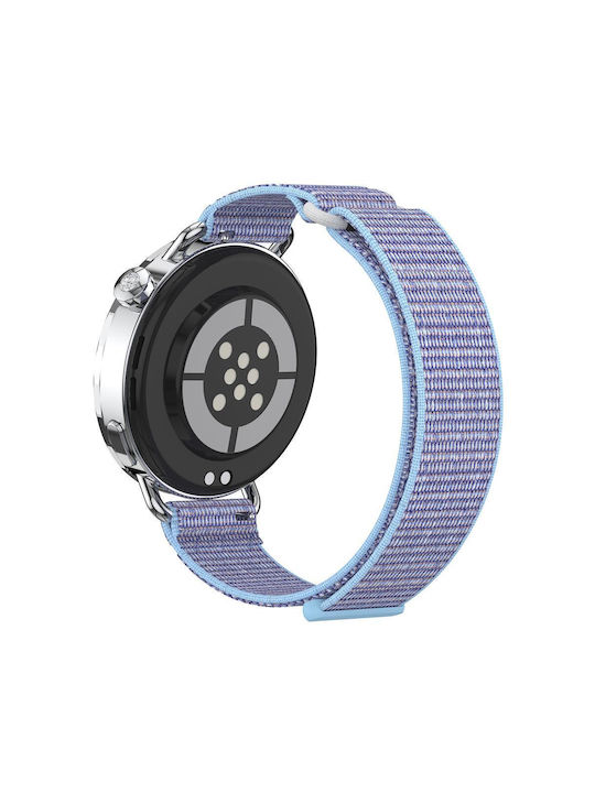 Xiaomi Watch S4 41mm Quick Release Two Section Braided Nylon Loop Magic Tape Light Blue Strap