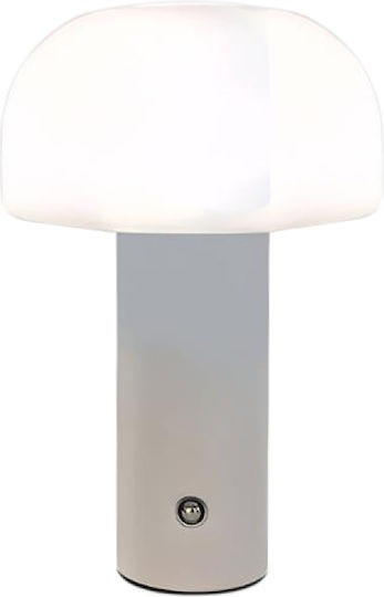 Table Lamp LED with White Shade and Base