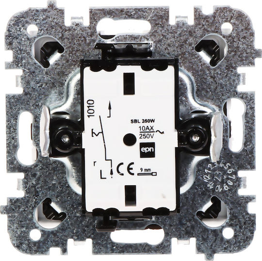 Elektro Plast Recessed Wall Switch with White Frame