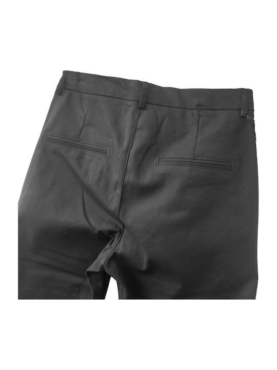 Damen Chino Hose Baumwoll-Set in Lose Passform Schwarz