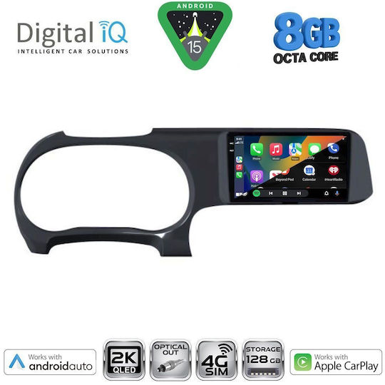 Digital IQ Car Audio System for Hyundai i10 2020 (Bluetooth/USB/WiFi/GPS/Apple CarPlay/Android Auto) with 9" Touch Screen