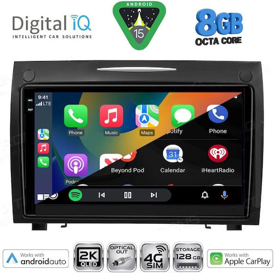 Digital IQ Ηχοσύστημα Αυτοκινήτου για Mercedes-Benz SLK 2004-2010 (Bluetooth/USB/WiFi/GPS/Apple-Carplay/Android-Auto) με Οθόνη Αφής 9"