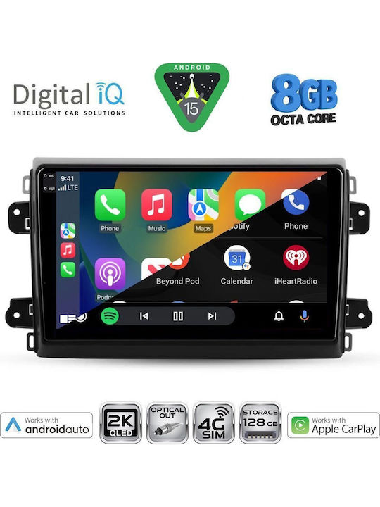 Digital IQ Car Audio System for Fiat Ducato 2021 (Bluetooth/USB/WiFi/GPS/Apple CarPlay/Android Auto) with 9" Touch Screen