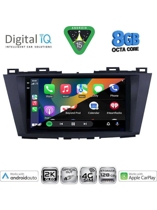 Digital IQ Car Audio System for Mazda 5 2011-2020 Bluetooth USB WiFi GPS Apple CarPlay Android Auto with 9" Touch Screen