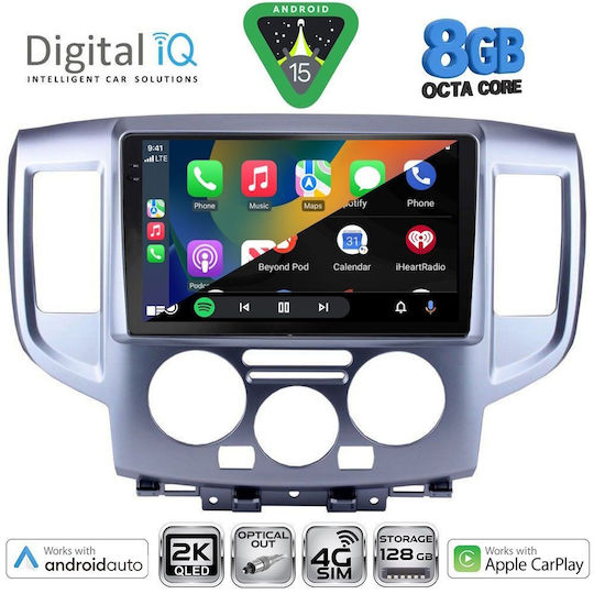 Digital IQ Car Audio System for Nissan NV200 2009-2020 Bluetooth USB WiFi GPS Apple CarPlay Android Auto with 9" Touch Screen