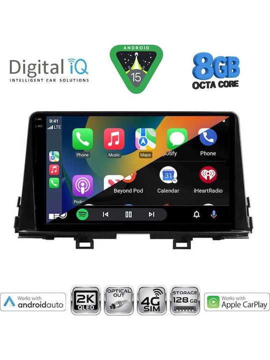 Digital IQ Car Audio System for Kia Picanto 2021 Bluetooth USB WiFi GPS Apple CarPlay Android Auto with 9" Touch Screen