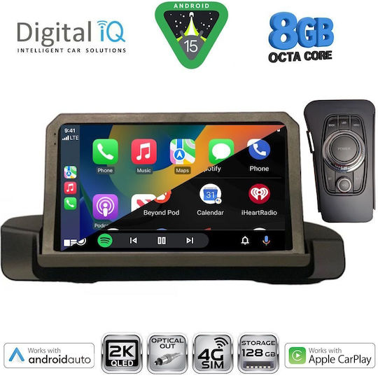 Digital IQ Ηχοσύστημα Αυτοκινήτου για BMW Σειρά 3 2005-2012 (Bluetooth/USB/WiFi/GPS/Apple-Carplay/Android-Auto) με Οθόνη Αφής 9"