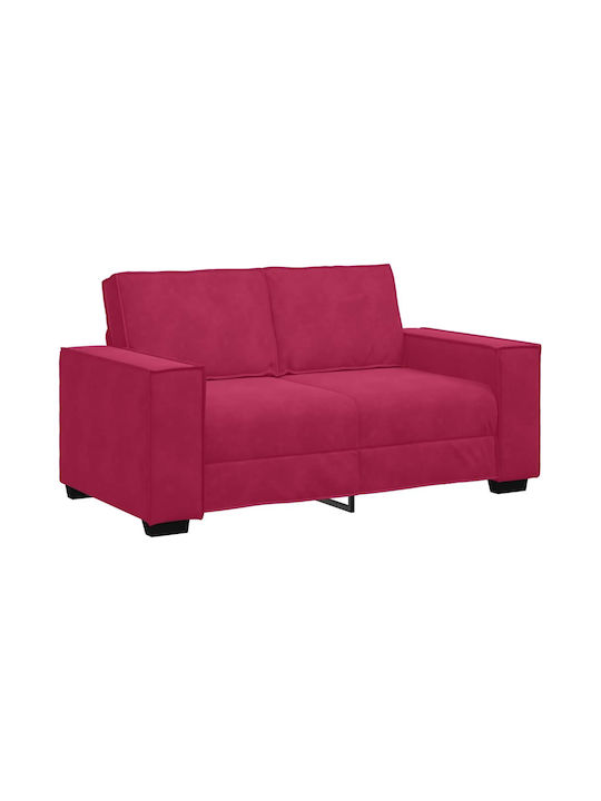Διθέσιος Καναπές Βελούδινος Κόκκινος 160x78x84εκ.