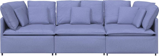 Dreisitzer Sofa Blau 300x100x64cm