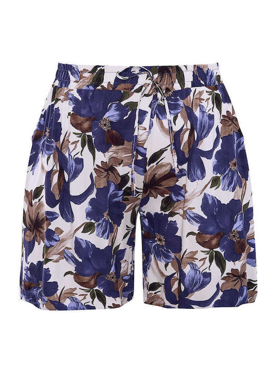 Celestino Women's Floral Shorts Dark Blue