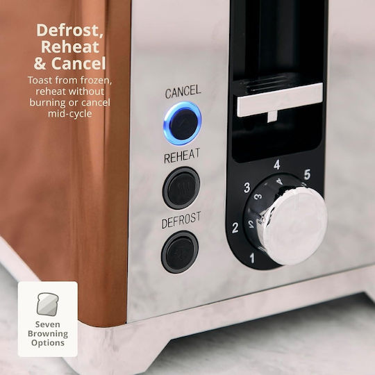 Swiss Haus Toaster 2 Slots 930W Copper