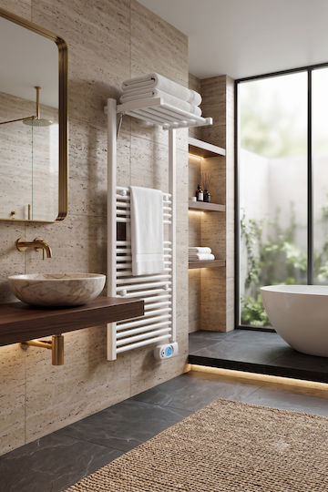 Deltacalor Dryer Electric Plus Electric Towel Rail 1500W 119.6x50cm White