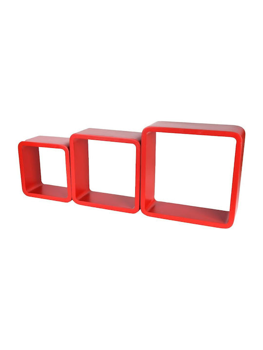 Ράφια Τοίχου Red (3τμχ) 28x28x10εκ.