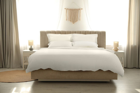Green Future Σετ Παπλωματοθήκη 200x220cm Διπλή με 4 Μαξιλαροθήκες & 1 Σεντόνι Ivory