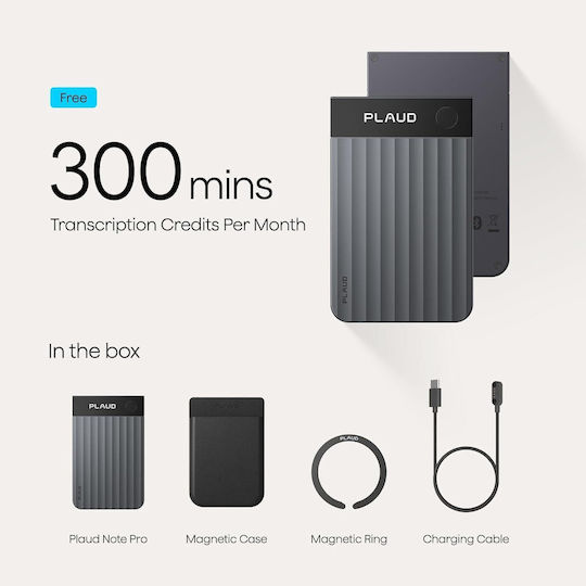 Plaud Plaud Sprachaufnahmegerät Note mit Interner Speicher 64GB