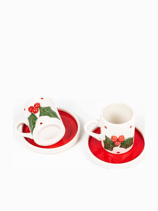 SteweHome Set Cesti Maro Ceramice Multicolore 80ml 4 Bucăți