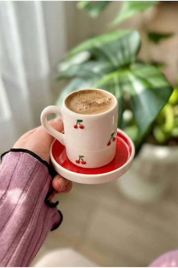 SteweHome Set Of Multicolour Ceramic Coffee Cups 80ml 4 Pieces