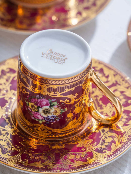 SteweHome Set Coffee Cups Made of Multicolour Porcelain 100ml 6 Pieces