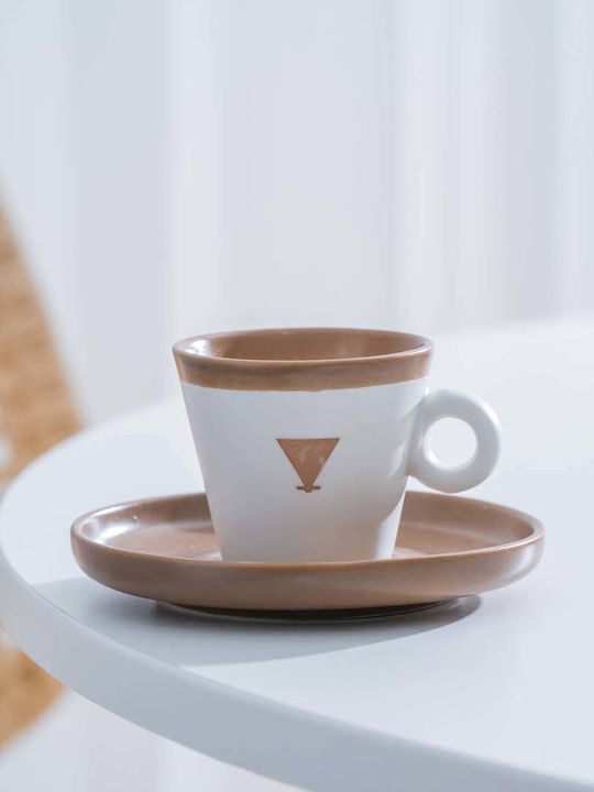 SteweHome Set Coffee Cups Made of Multicolour Porcelain 100ml 6 Pieces