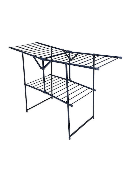 SteweHome Folding Floor Clothes Drying Rack Made of Metal with 22m Hanging Length