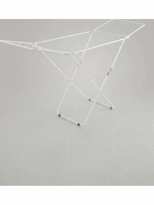 SteweHome Folding Floor Clothes Drying Rack Made of Metal with 18m Hanging Length