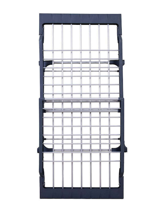 SteweHome Folding Floor Clothes Drying Rack Aluminum for Garden