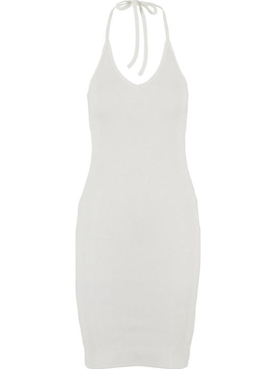 Ladies Summer Midi Evening Dress Off-White