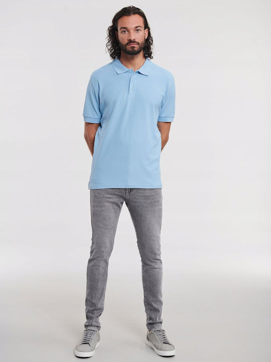 Russell Europe Tricou polo promoțional unisex Blue Sky