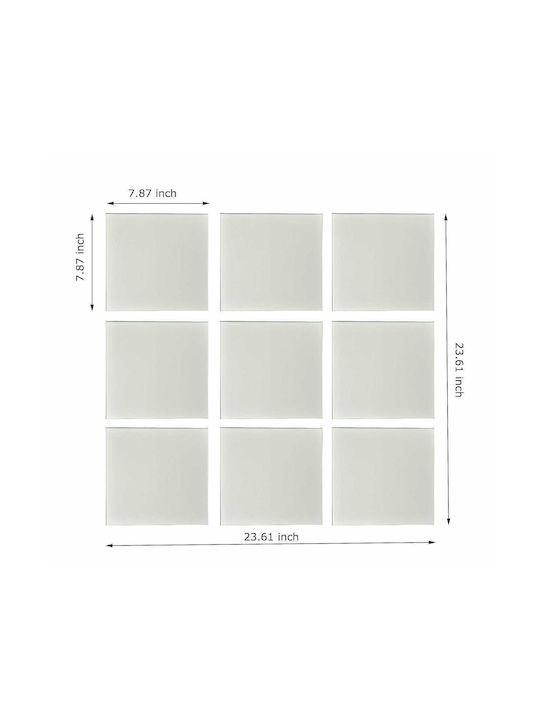 BD art Огледало За Стена Със Стъклена Рамка 20x20см 9 Броя