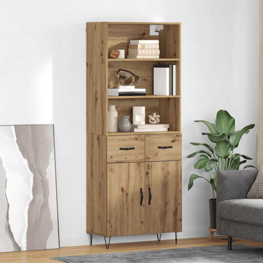 Artisan Oak Bookcases (2 Pieces) 69.5x32.5x180 cm Artisan Oak Bookcases (2 Pieces) 69.5x32.5x180 cm