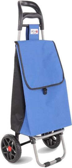 SteweHome Kunststoff Einkaufswagen Blau 55x90x90cm