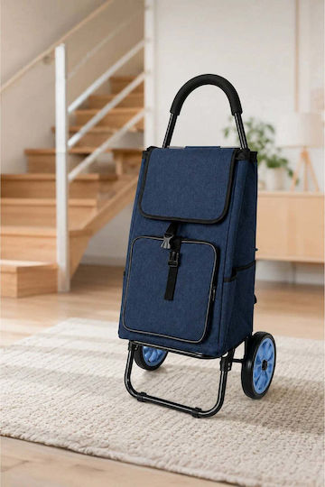 Stoff Einkaufswagen Klappbar Schwarzes 100x40x30cm