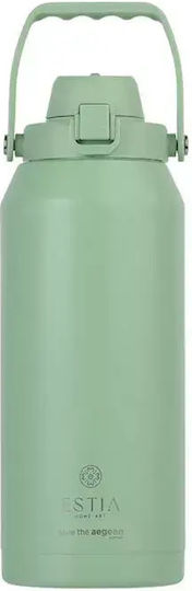 Estia Lift Flasche Save The Aegean Recycelbare Thermosflasche Rostfreier Stahl BPA-frei 1,8 l Kiefer mit Handgriff