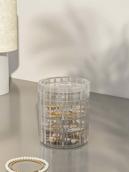 SteweHome Cutie de Bijuterii din Plastic Transparent