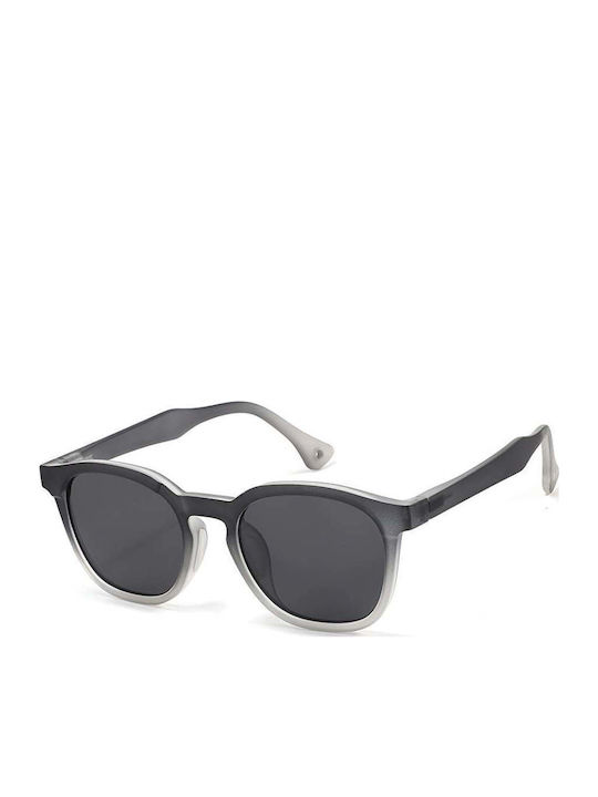 Techsuit Oversized Παιδικά Γυαλιά Ηλίου με Polarized Φακό Μαύρα