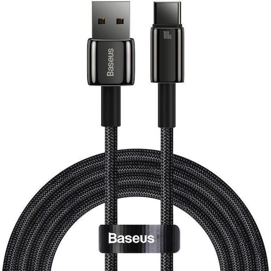 Baseus Tungsten Gold Usb To Usb-c Data Cable 100w 2m Black