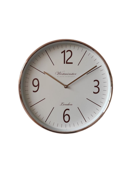 Oriana Ferelli E1401c Wanduhr Kunststoff Kupfer Ø36cm