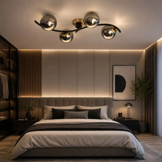 NG Santas Mount Ceiling Light 85cm Black